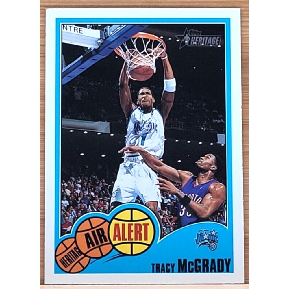 2001-02 TOPPS HERITAGE TRACY MCGRADY AIR ALERT ORLANDO MAGIC NBA